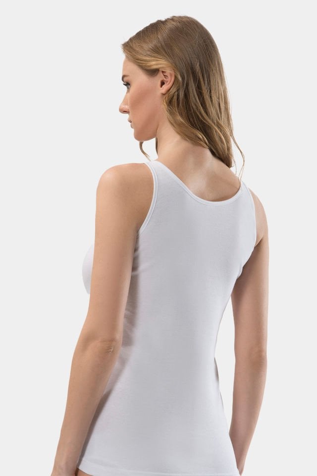 Türen Kadin Güpür Detayli V Yaka Askili Pamuklu Atlet