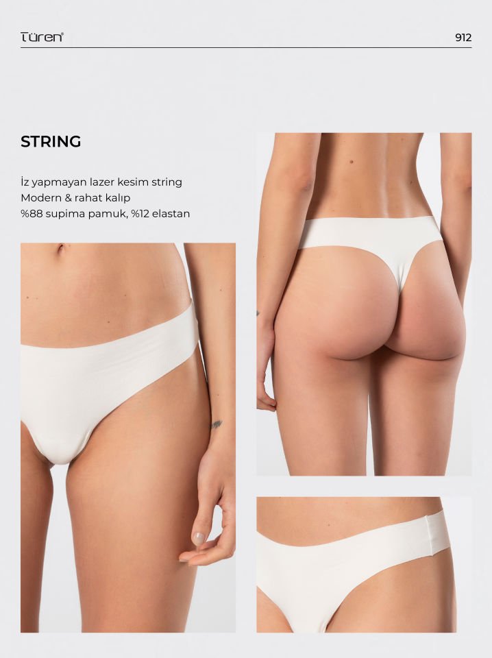 Türen Kadın Lazer Kesim Pamuklu String Külot