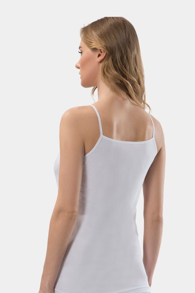 Türen Kadın Güpür Detaylı İp Askılı Pamuklu Atlet 2'li Paket