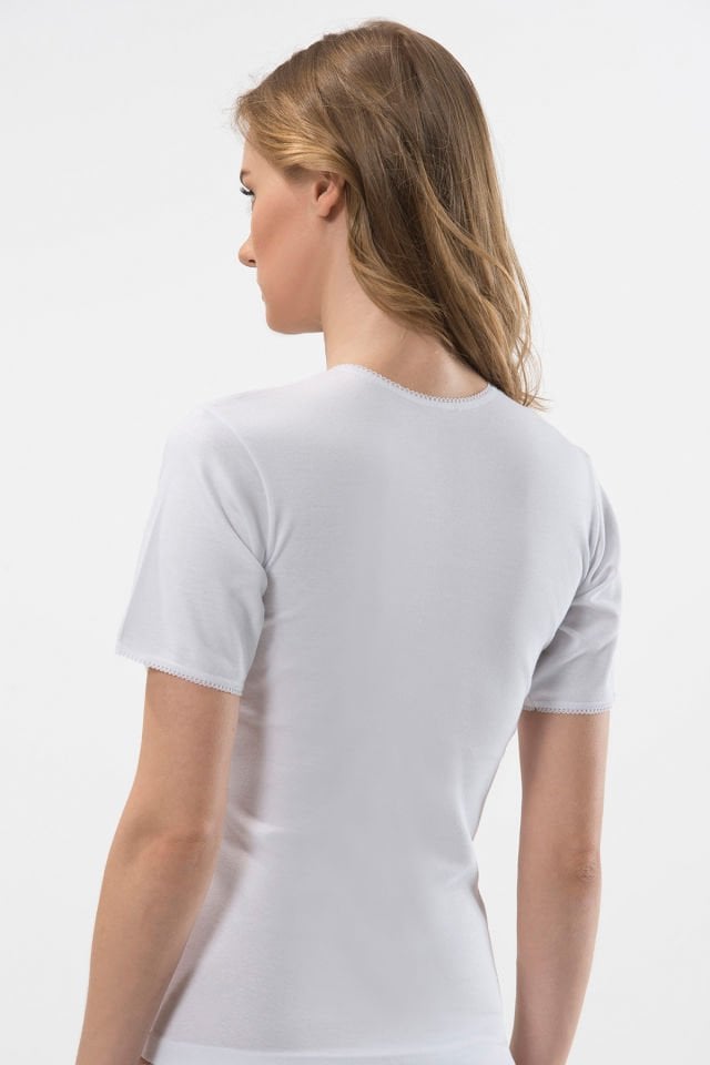 Türen Kadin Kisa Kollu Pamuklu Atlet