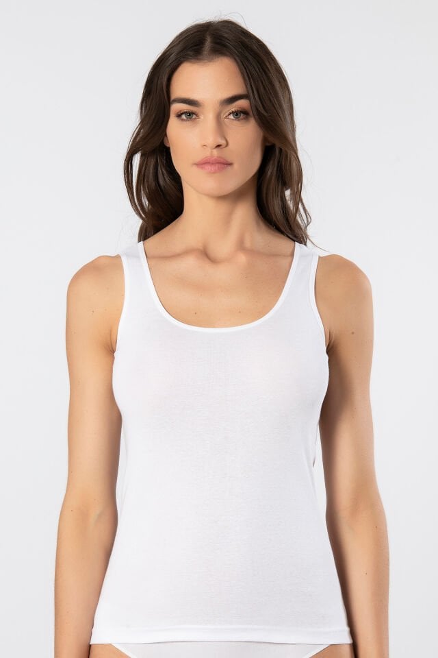 Türen Kadın U Yaka Askılı Pamuklu Atlet 2'li Paket