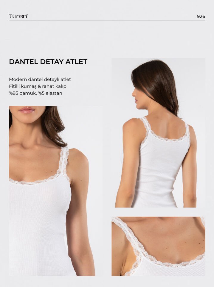 Türen Kadin Likrali Dantelli Ip Askili Kaskorse
