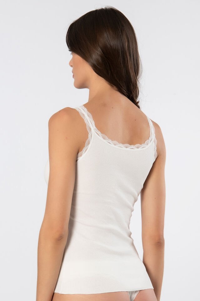 Türen Kadın Likralı Dantelli İp Askılı Kaşkorse