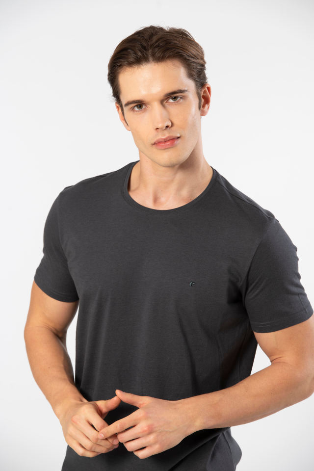 Cacharel Erkek Bisiklet Yaka T-shirt