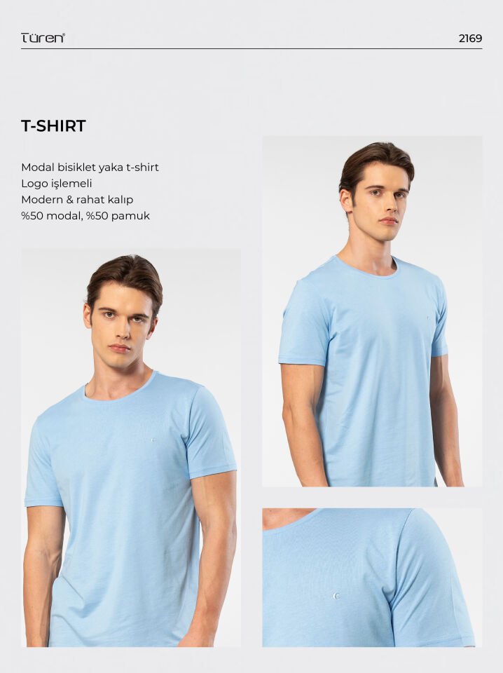 Cacharel Erkek Bisiklet Yaka T-shirt