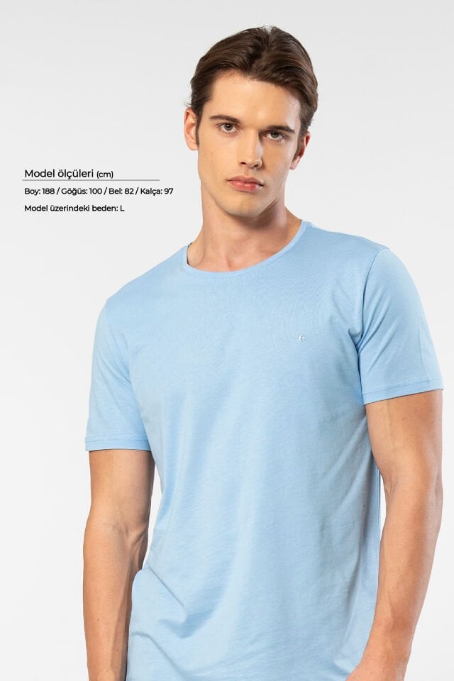 Cacharel Erkek Bisiklet Yaka T-shirt