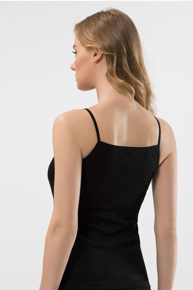 Türen Kadin Dantelli V Yaka Ip Askili Pamuklu Atlet 2'li Paket