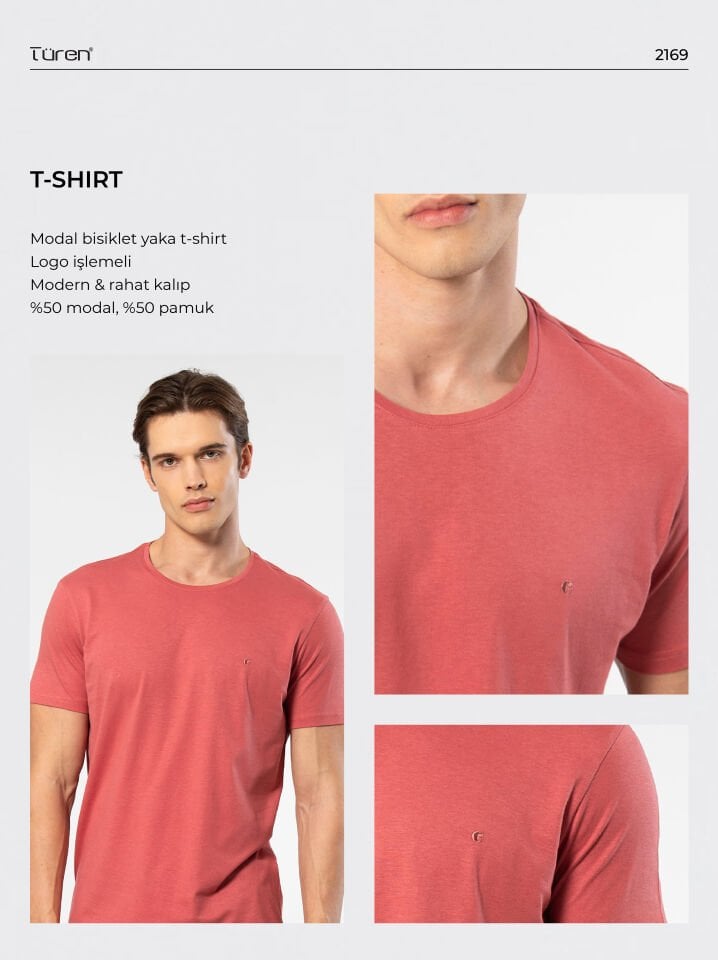 Cacharel Erkek Bisiklet Yaka T-shirt