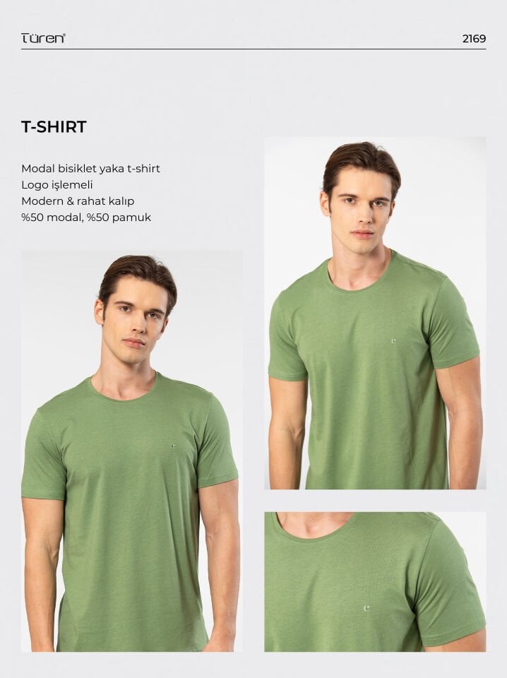 Cacharel Erkek Bisiklet Yaka T-shirt