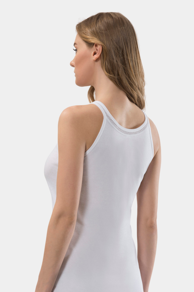 Türen Kadın Şerit Detaylı Pamuklu Atlet 2'li Paket