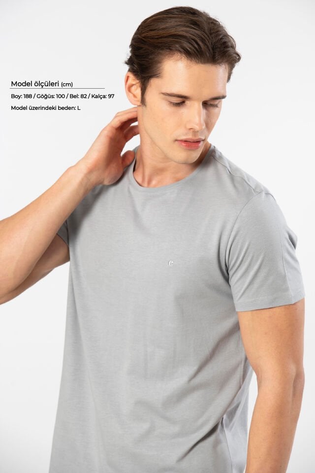 Cacharel Erkek Bisiklet Yaka T-shirt