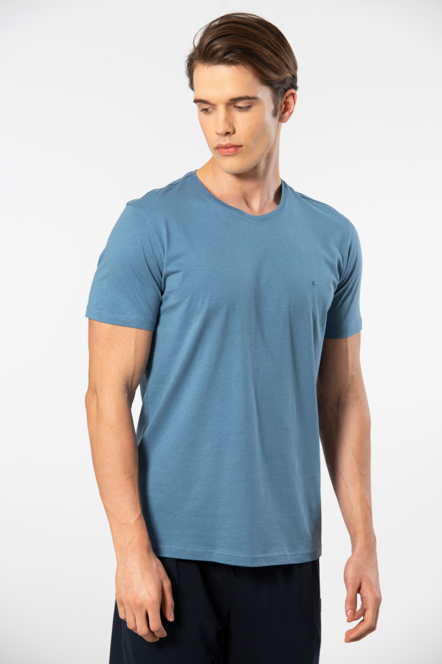 Cacharel Erkek Bisiklet Yaka T-shirt