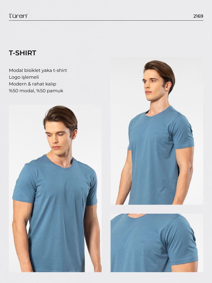 Cacharel Erkek Bisiklet Yaka T-shirt