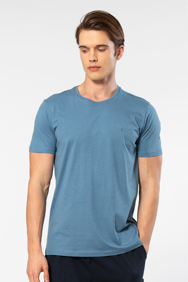 Cacharel Erkek Bisiklet Yaka T-shirt