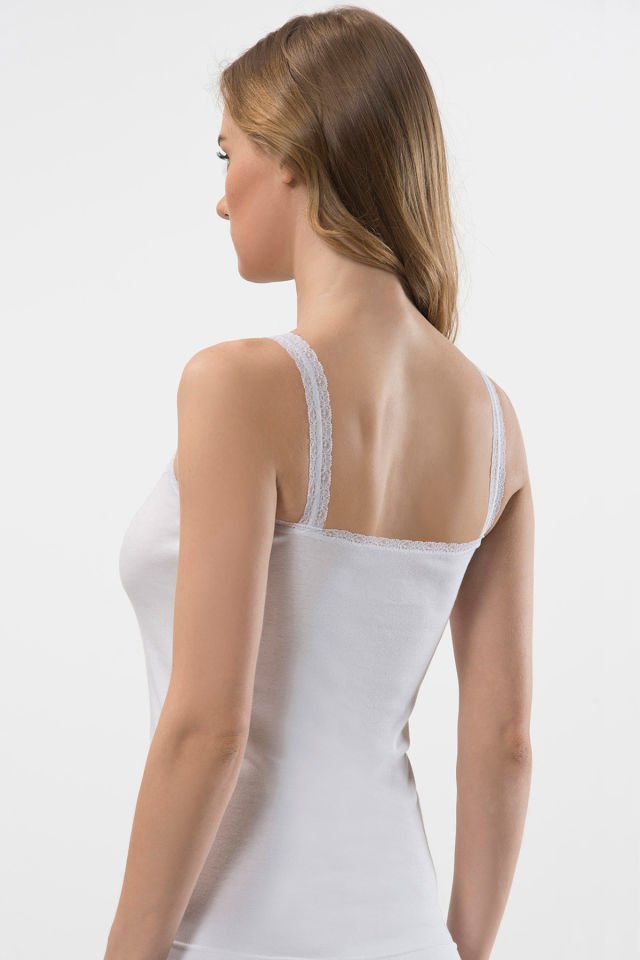 Türen Kadin Dantelli Askili Pamuklu Atlet 2'li Paket