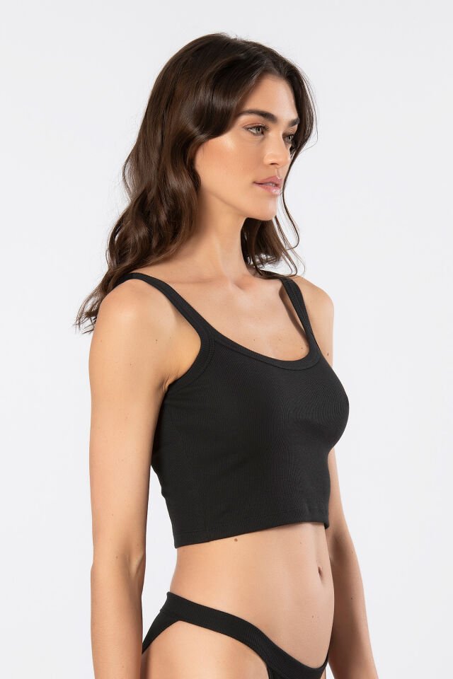 Türen Kadın Askılı Ribana Crop Atlet