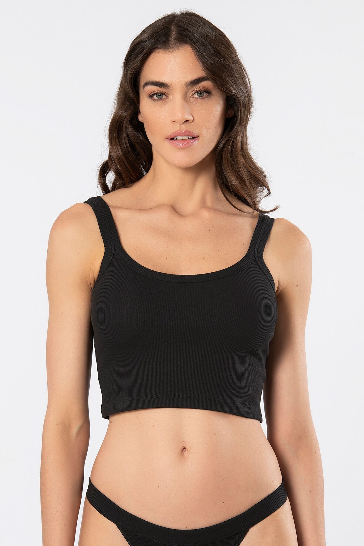 Türen Kadın Askılı Ribana Crop Atlet