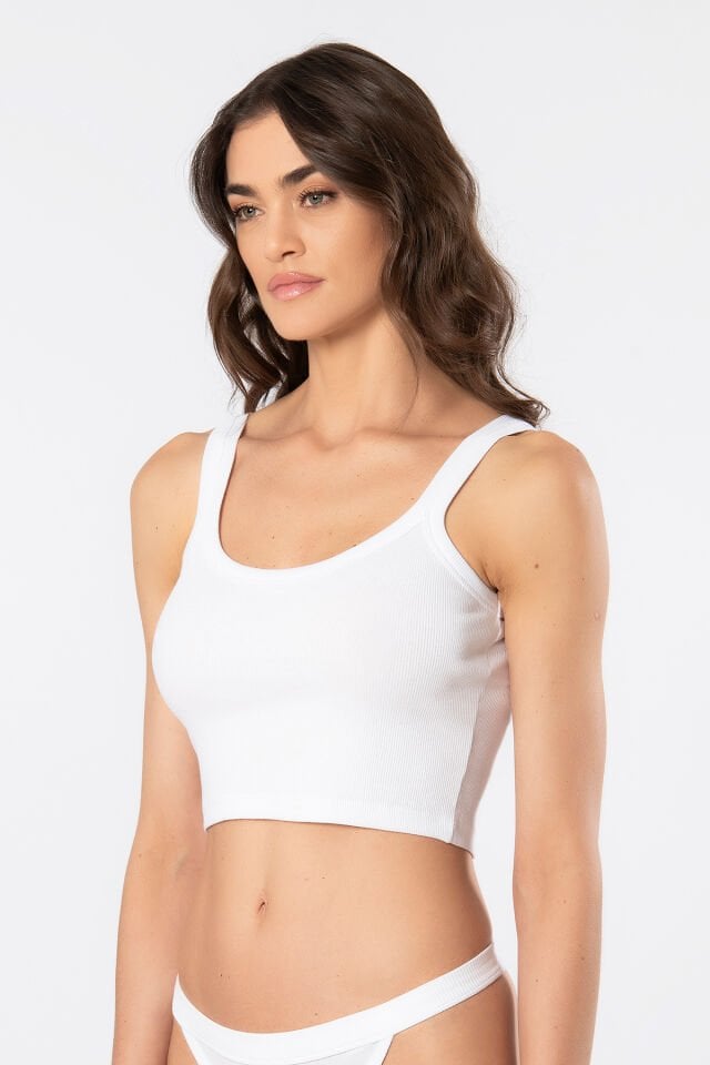 Türen Kadın Askılı Ribana Crop Atlet