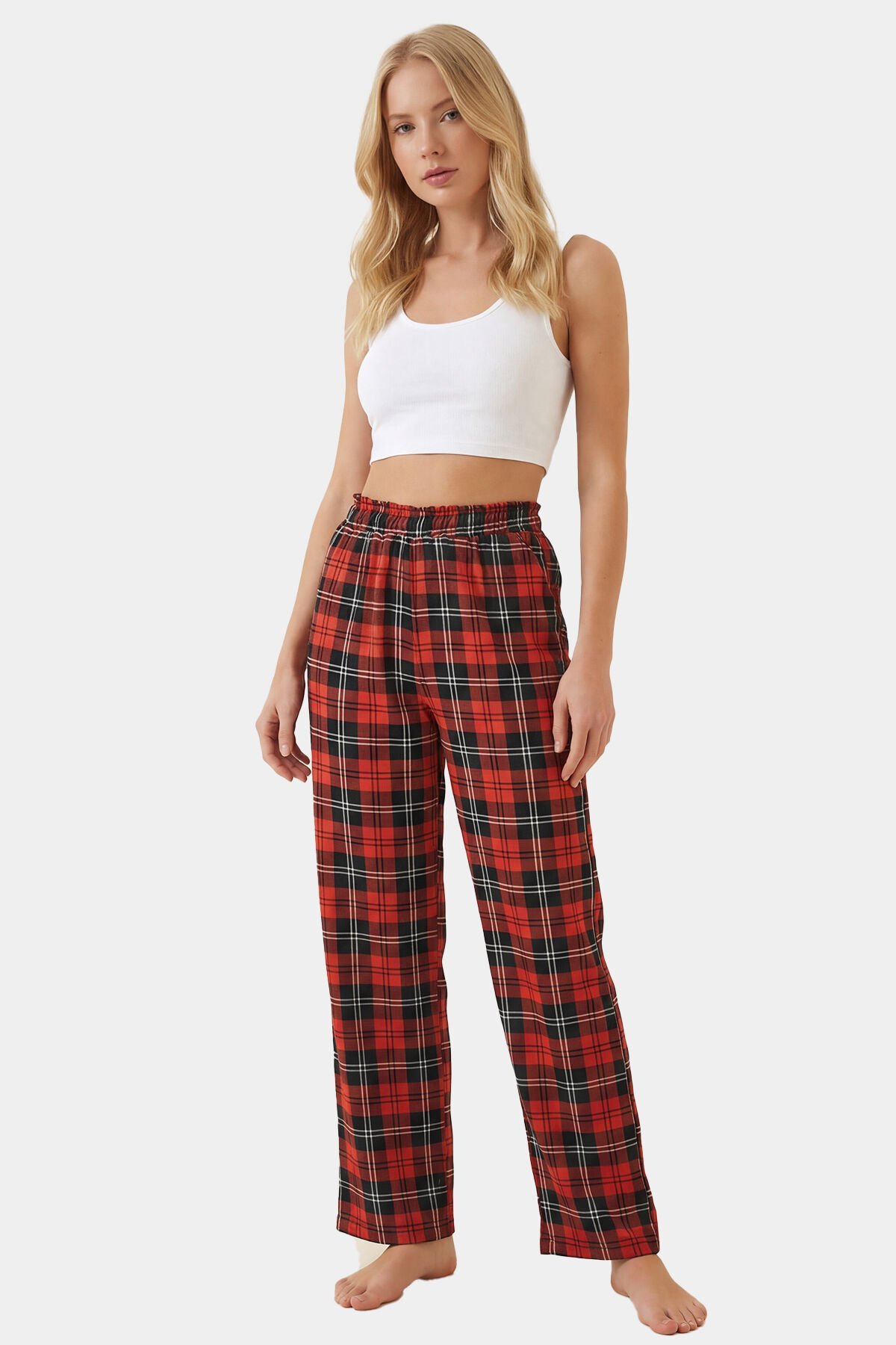 Türen Kadın Dokuma Tek Alt Pantolon