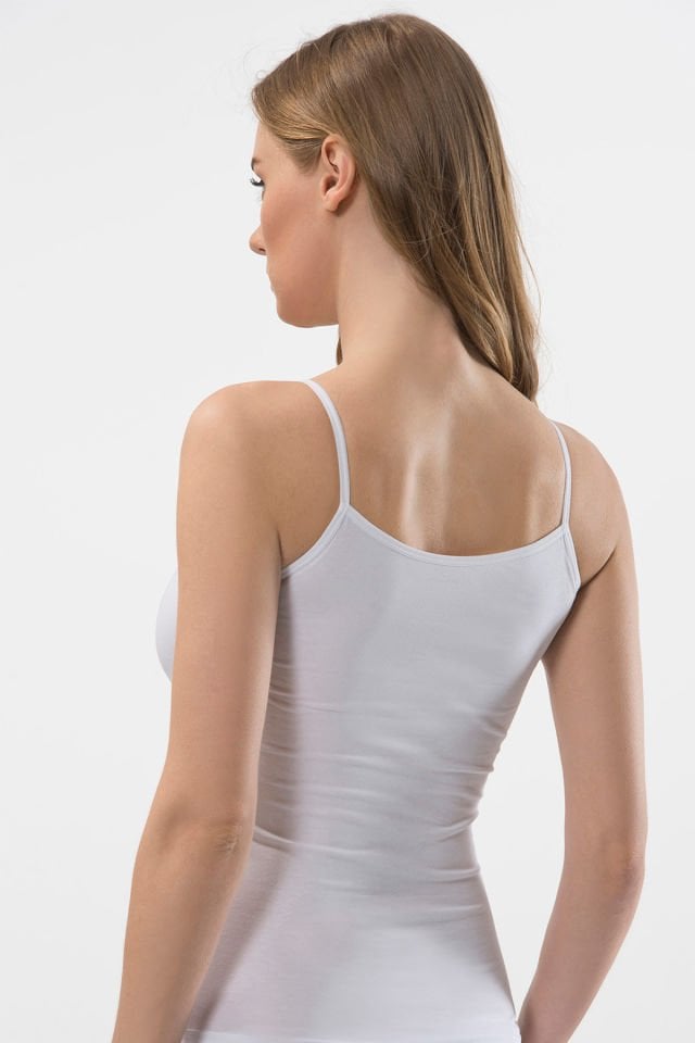 Türen Kadin Ip Askili Likrali Pamuklu Atlet 2'li Paket