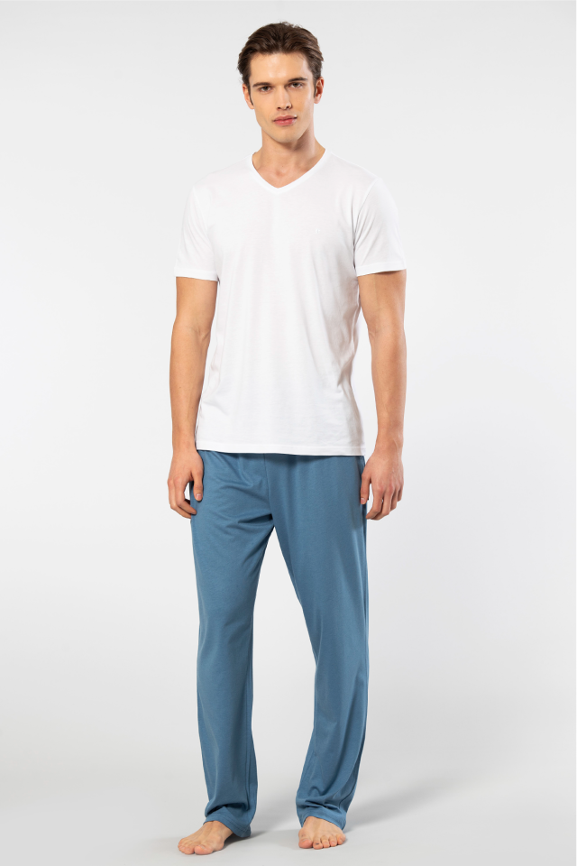 Cacharel Erkek Kisa Kollu Modal Pijama Takimi
