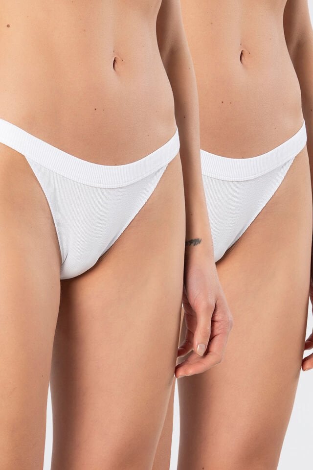 Türen Kadın Likralı Ribana Tanga 2'li Paket