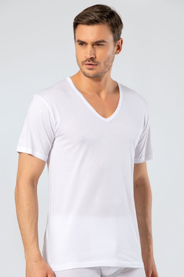 Cacharel Erkek Derin V Yaka Fanila