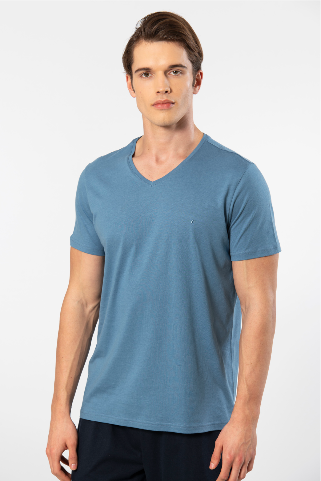 Cacharel Erkek Kisa Kollu Modal Pijama Takimi