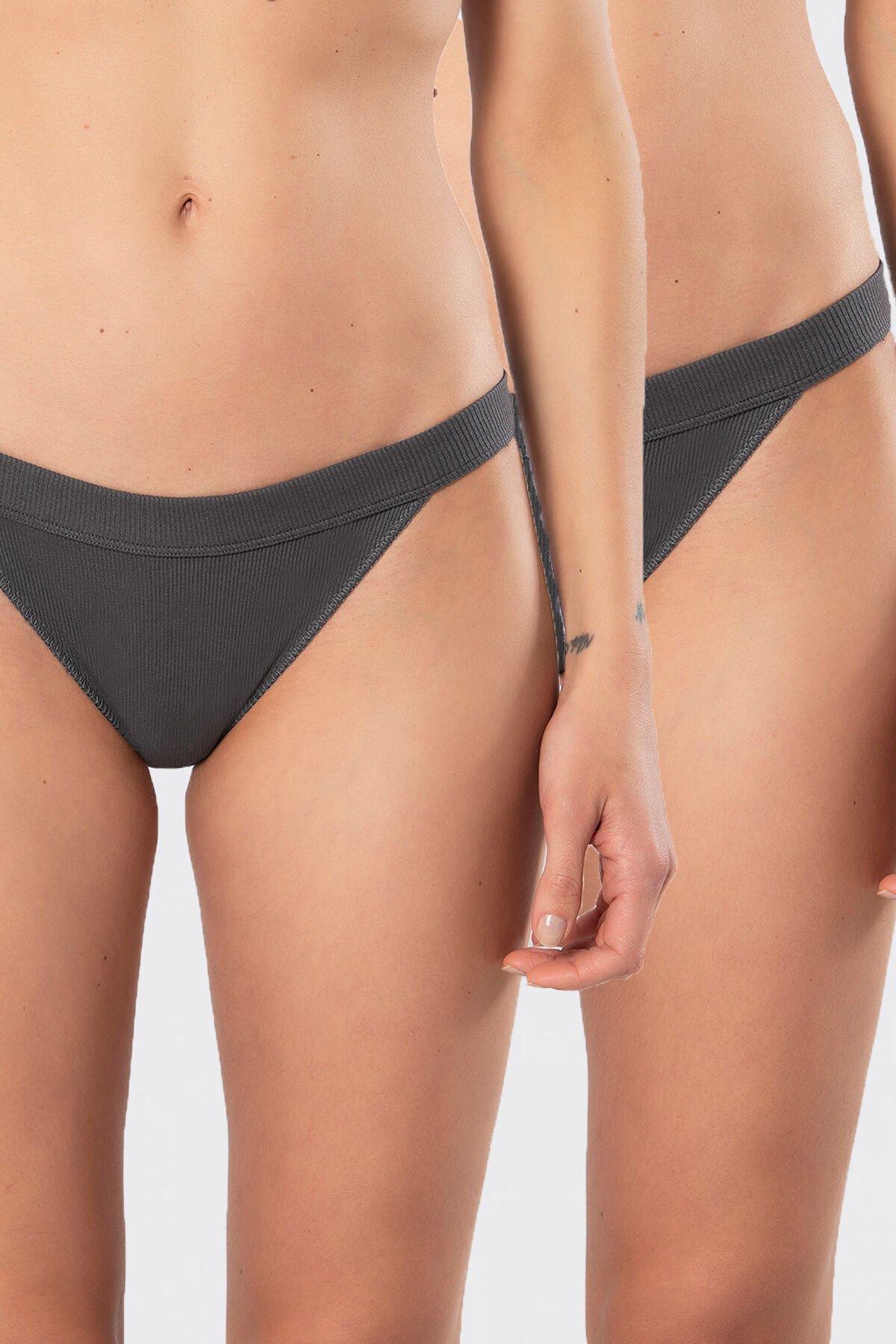 Türen Kadın Likralı Ribana Tanga 2'li Paket
