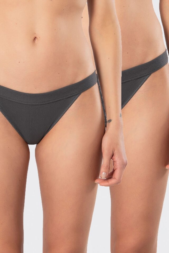 Türen Kadın Likralı Ribana Tanga 2'li Paket