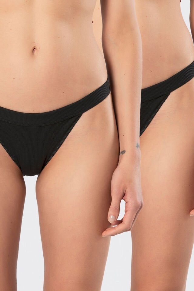 Türen Kadın Likralı Ribana Tanga 2'li Paket