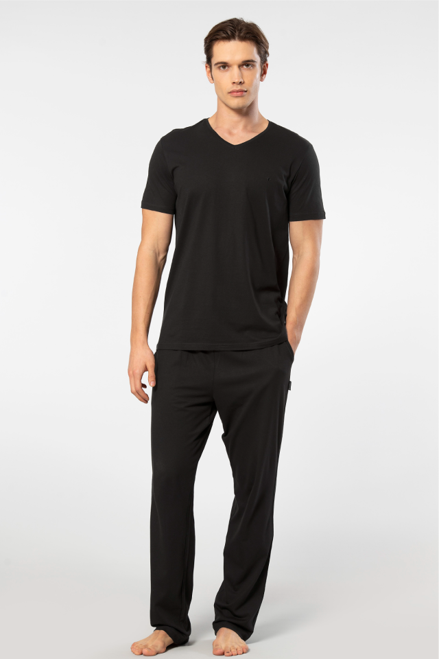 Cacharel Erkek Kisa Kollu Modal Pijama Takimi