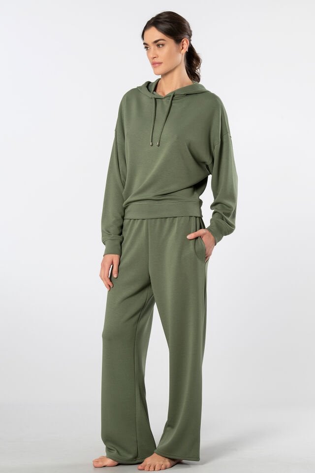 Türen Kadın Kapüşonlu Boru Paça Eşofman Takımı