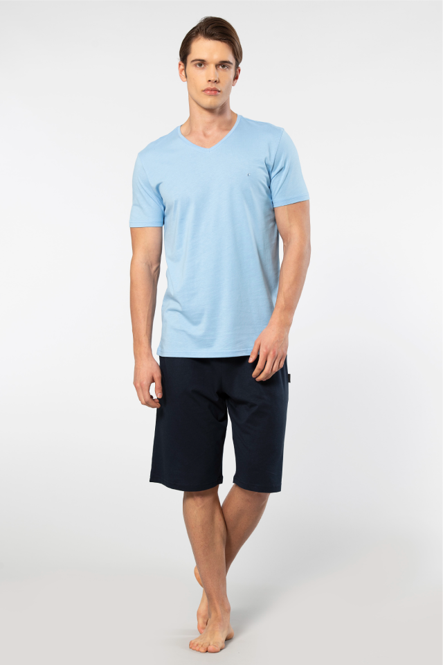 Cacharel Erkek Kisa Kollu Modal Bermuda Takim