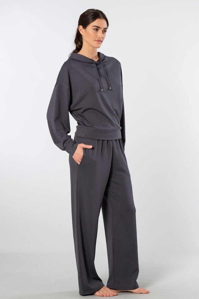 Türen Kadın Kapüşonlu Boru Paça Eşofman Takımı