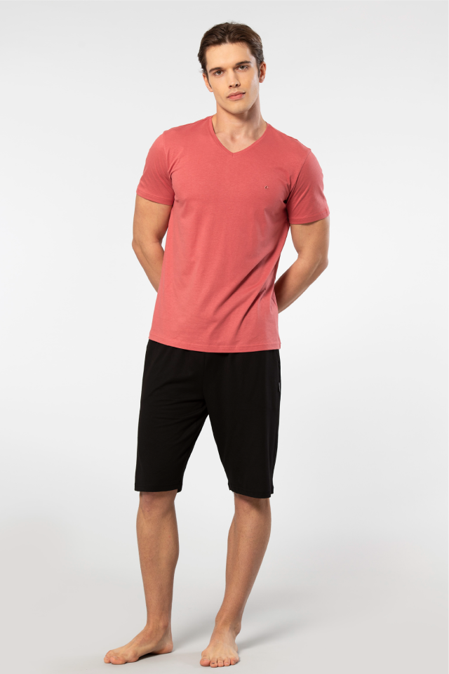 Cacharel Erkek Kısa Kollu Modal Bermuda Takım