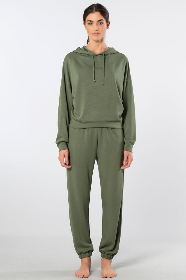 Türen Kadın Kapüşonlu Jogger Eşofman Takımı