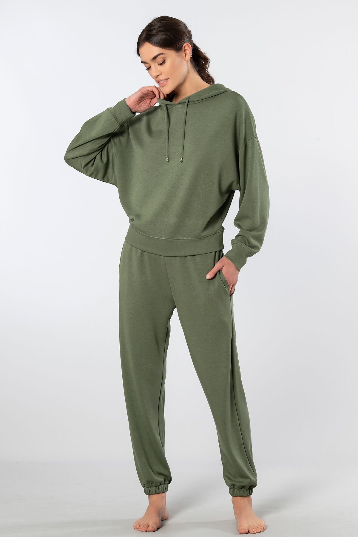Türen Kadın Kapüşonlu Jogger Eşofman Takımı
