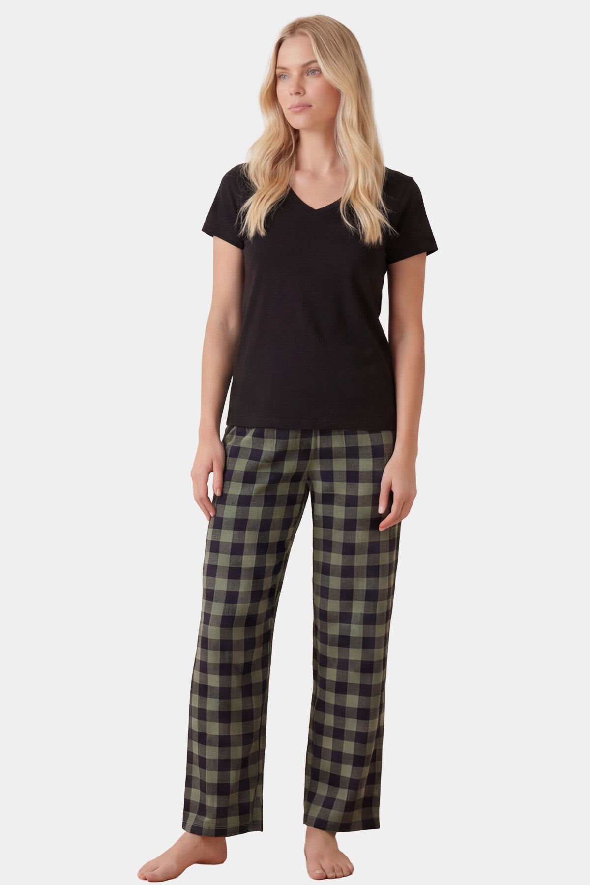 Türen Kadın Ekoseli Pijama Takımı