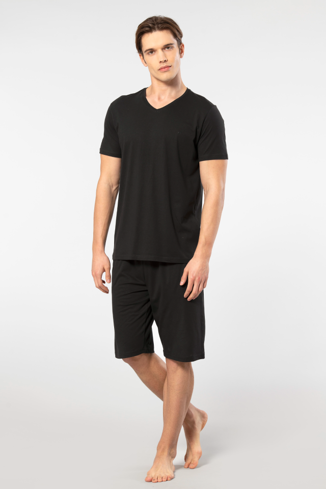 Cacharel Erkek Kisa Kollu Modal Bermuda Takim