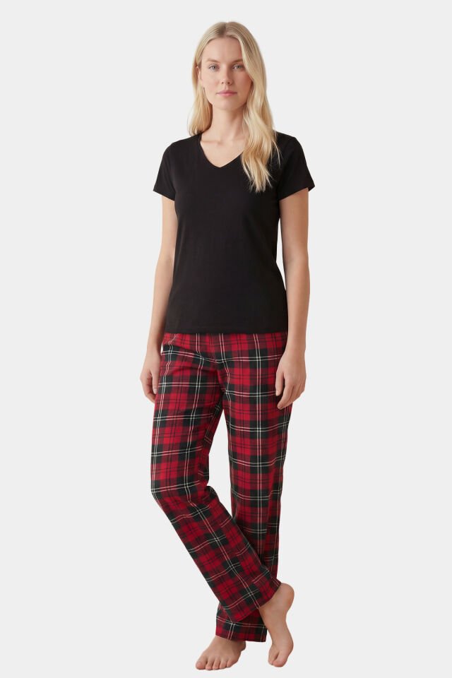 Türen Kadın Ekoseli Pijama Takımı
