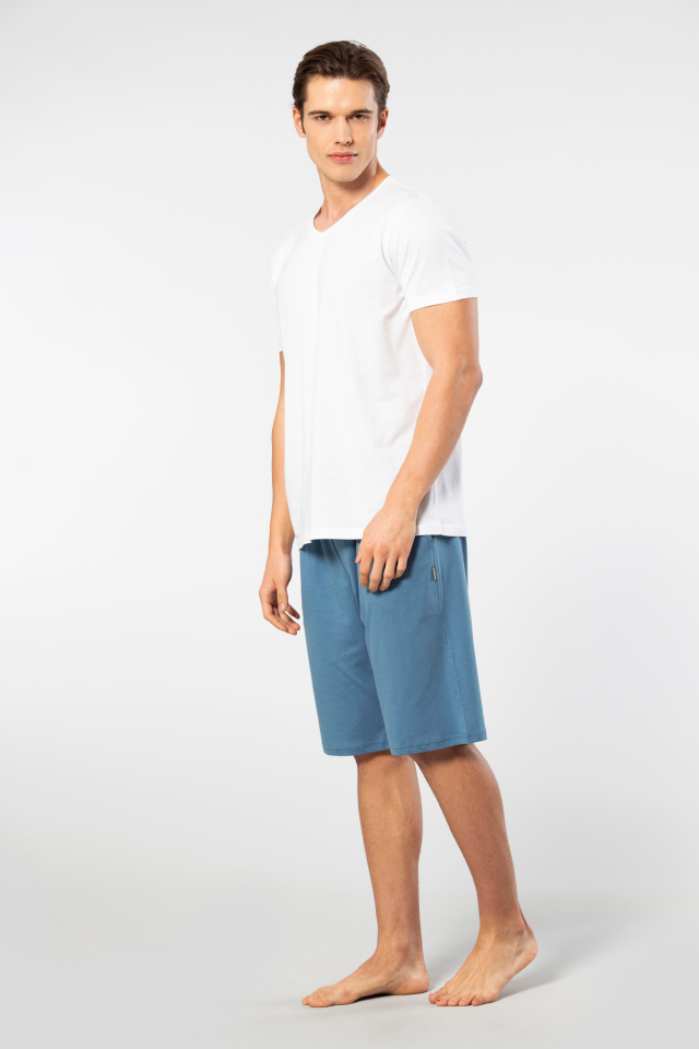 Cacharel Erkek Kisa Kollu Modal Bermuda Takim