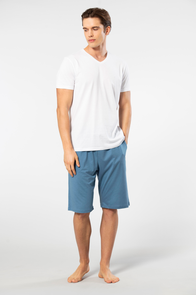 Cacharel Erkek Kisa Kollu Modal Bermuda Takim