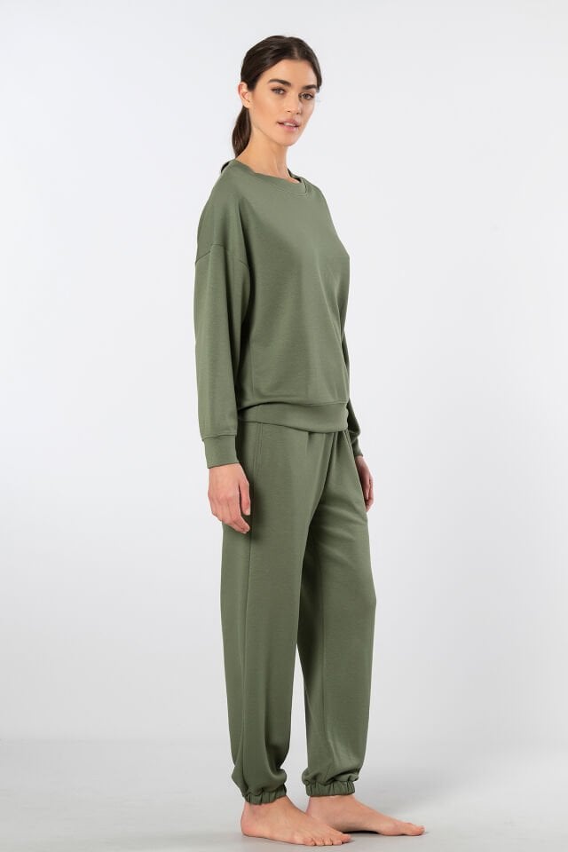 Türen Kadın Bisiklet Yaka Jogger Eşofman Takımı