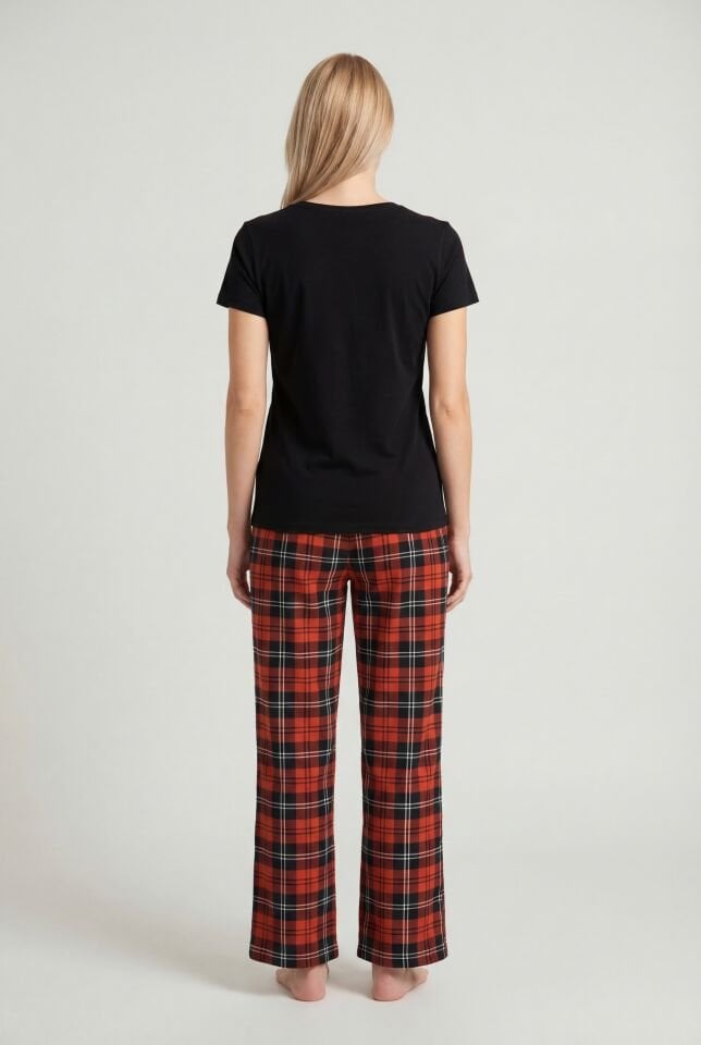 Türen Kadın Ekoseli Pijama Takımı