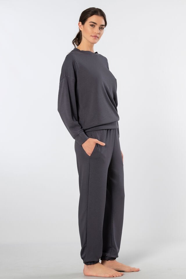 Türen Kadın Bisiklet Yaka Jogger Eşofman Takımı