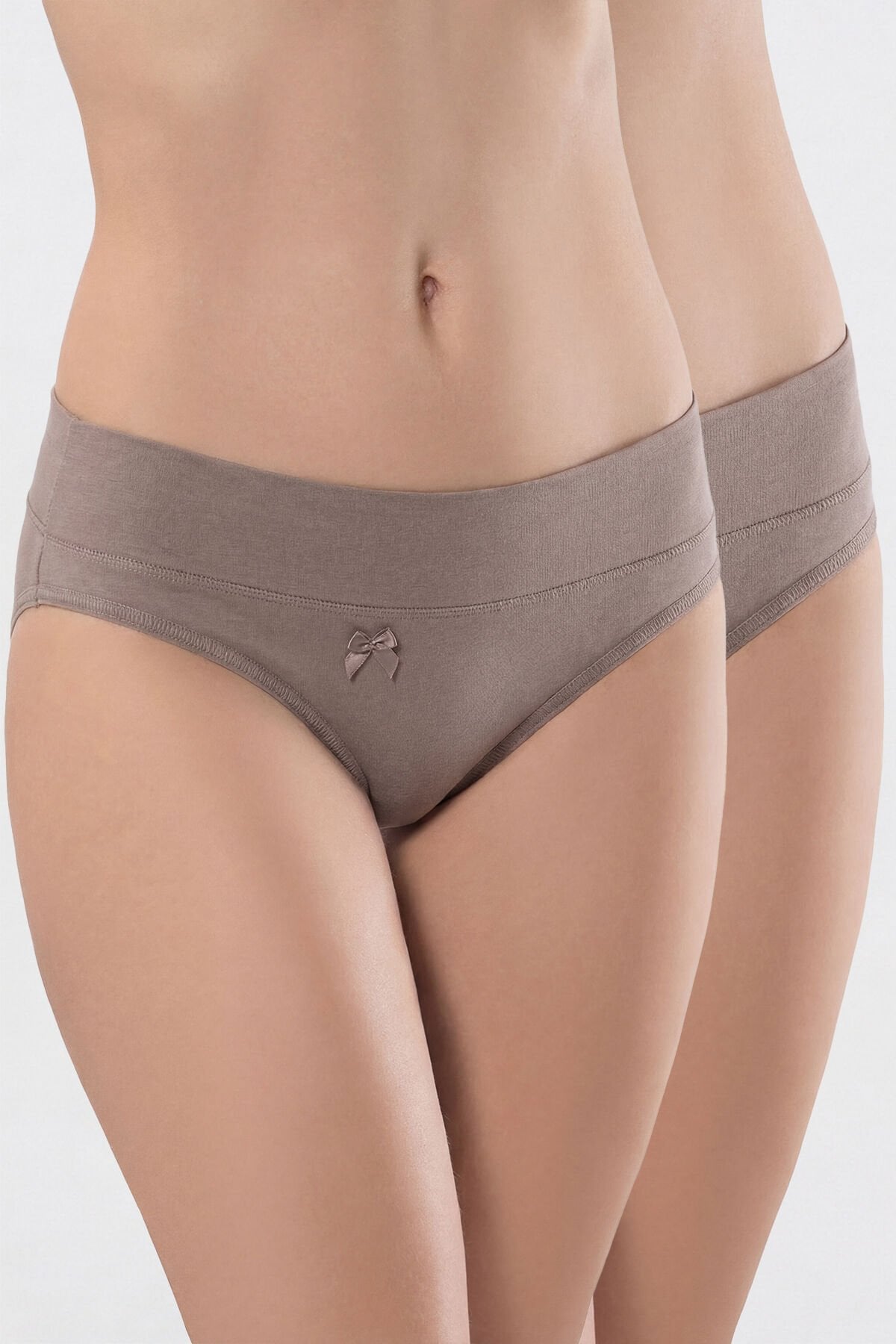 Türen Kadin Beli Lastikli Likrali 2'li Pamuklu Bikini Külot