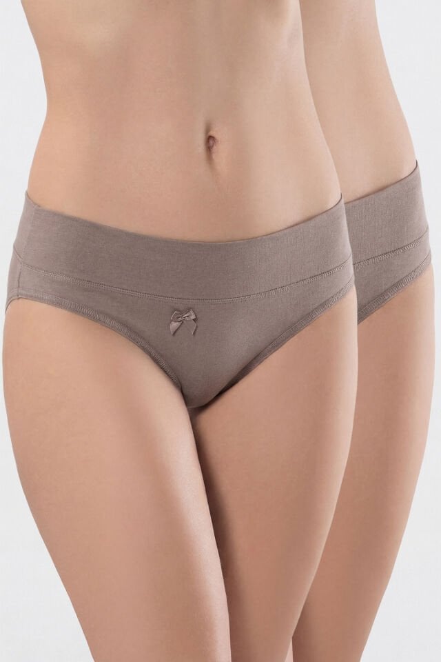 Türen Kadin Beli Lastikli Likrali 2'li Pamuklu Bikini Külot