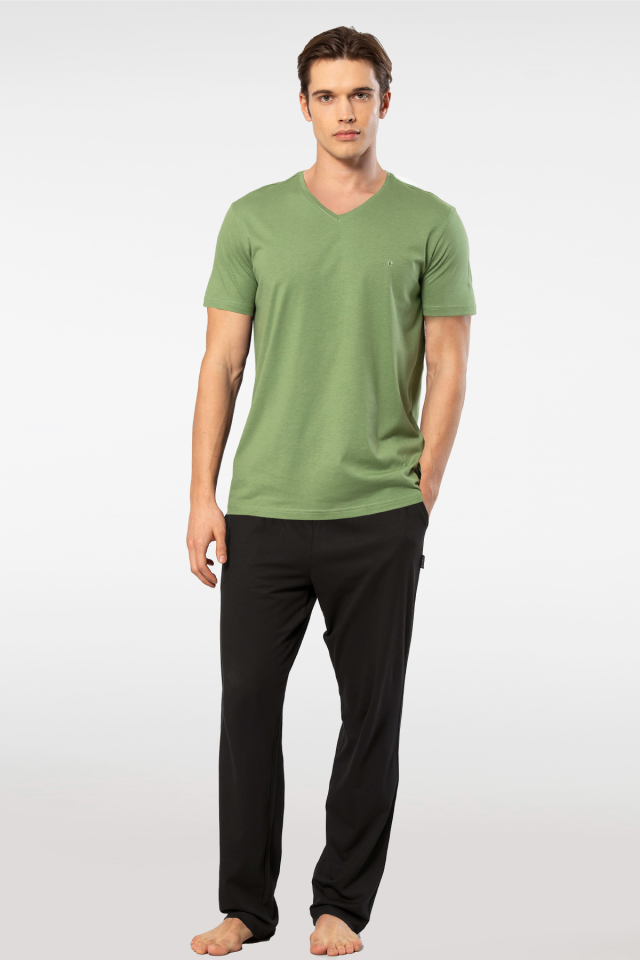 Cacharel Erkek Kisa Kollu Modal Pijama Takimi