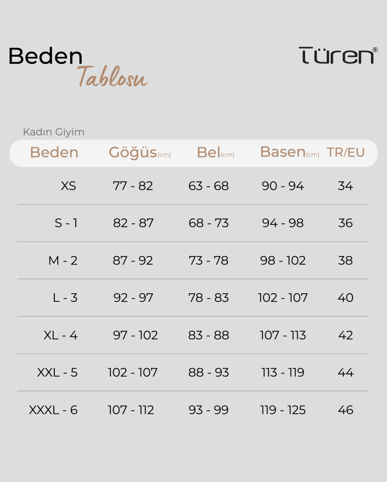 Türen Kadın Likralı Külot 2'li Paket
